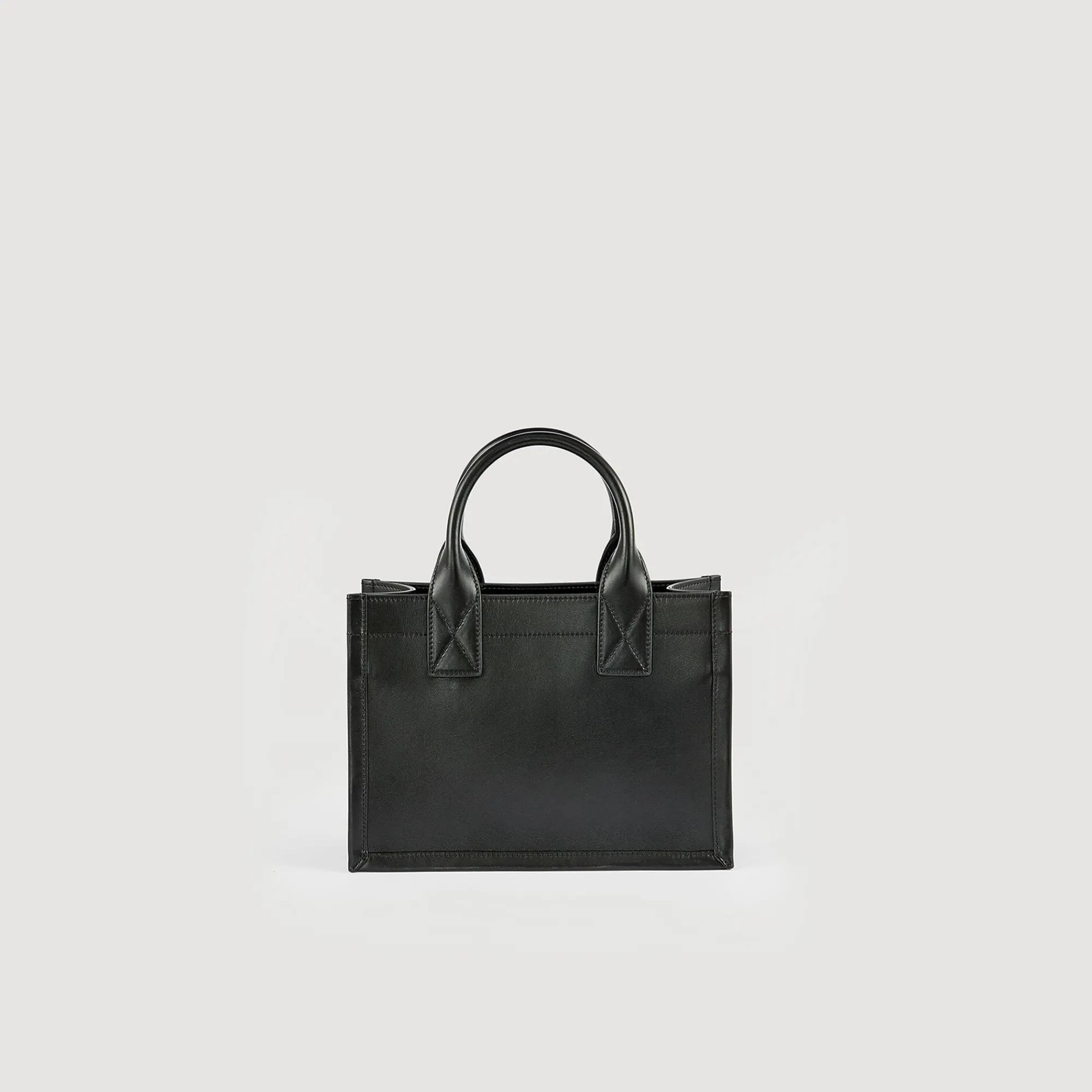 Sacs Cabas|Sacs Porté Épaule*SANDRO Petit Cabas Kasbah Tannerie Certifiée Noir