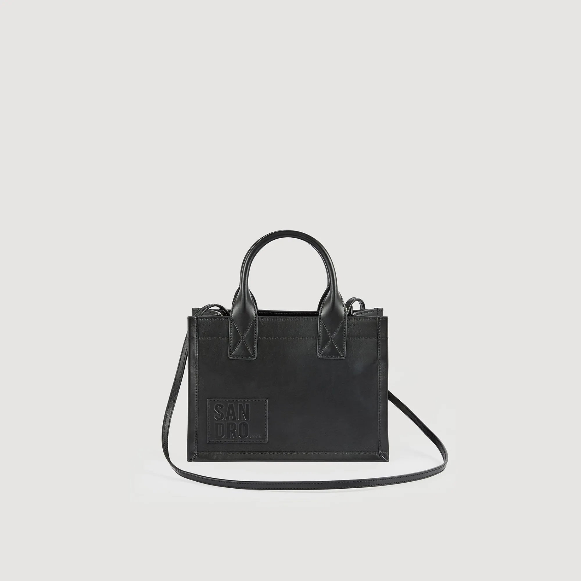 Sacs Cabas|Sacs Porté Épaule*SANDRO Petit Cabas Kasbah Tannerie Certifiée Noir