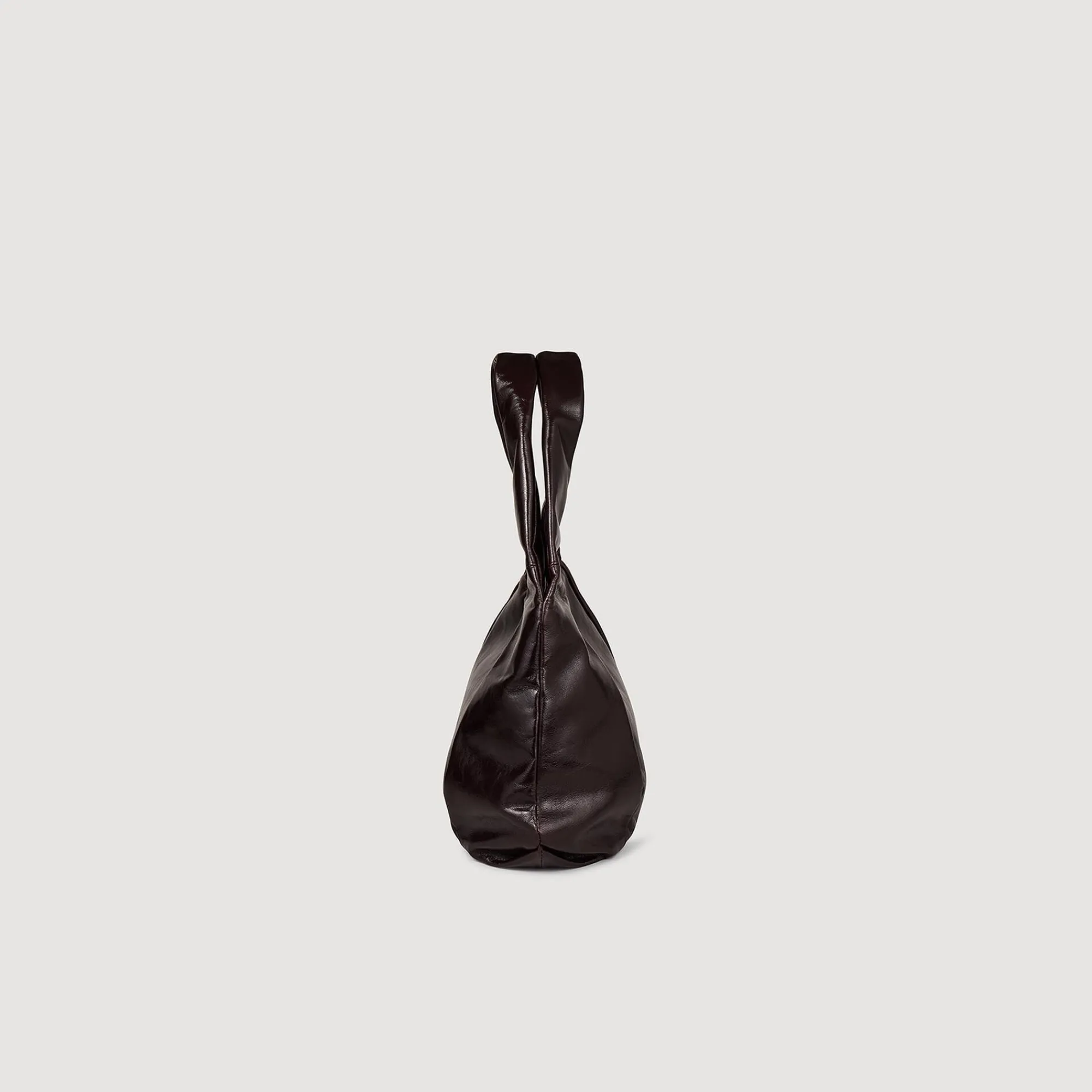 Sacs Cabas|Sacs Porté Épaule*SANDRO Petit Sac En Cuir Brillant Bordeaux
