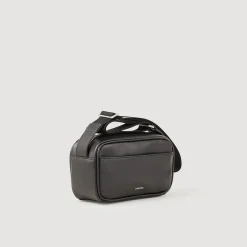 Mini Sacs|Sacs À Bandoulière*SANDRO Petit Sac En Cuir Lisse Noir