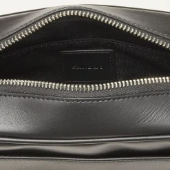 Mini Sacs|Sacs À Bandoulière*SANDRO Petit Sac En Cuir Lisse Noir