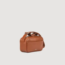 Mini Sacs|Sacs À Bandoulière*SANDRO Petit Sac En Cuir Lisse Marron Clair