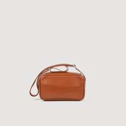 Mini Sacs|Sacs À Bandoulière*SANDRO Petit Sac En Cuir Lisse Marron Clair