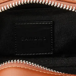 Mini Sacs|Sacs À Bandoulière*SANDRO Petit Sac En Cuir Lisse Marron Clair