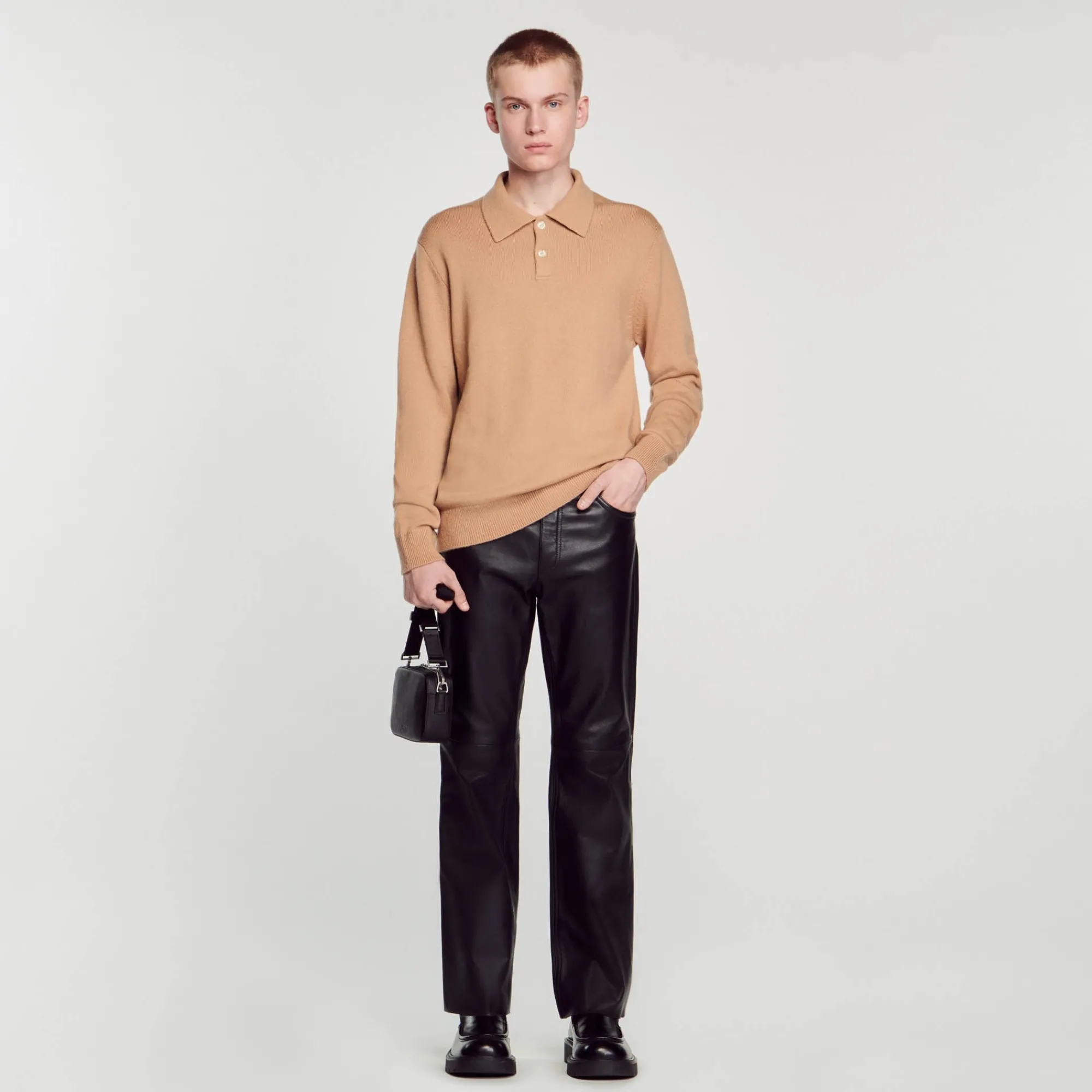 Sacs À Bandoulière|Mini Sacs*SANDRO Petit Sac En Cuir Reconstitué Noir