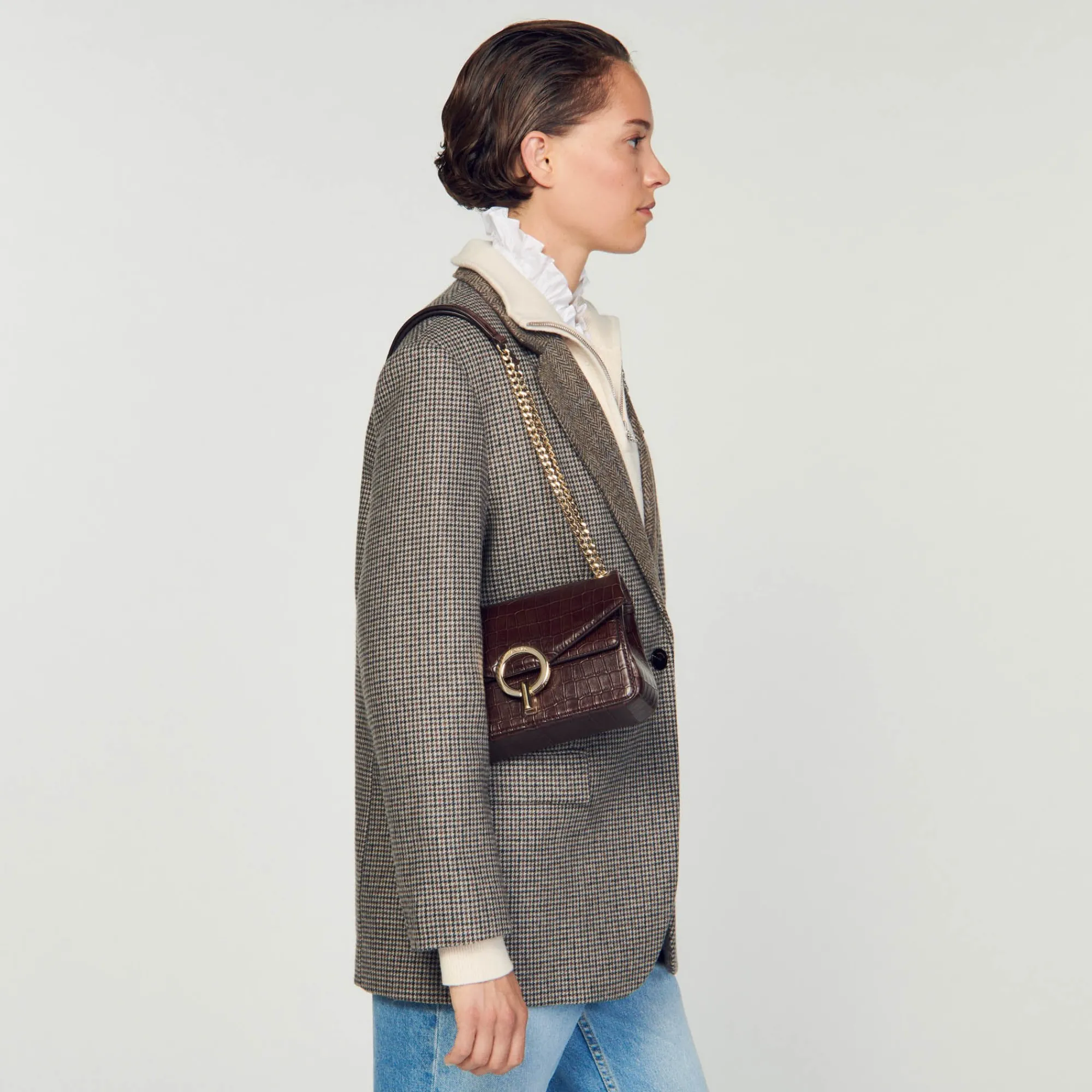 Sacs Porté Épaule|Mini Sacs*SANDRO Petit Sac Yza Marron