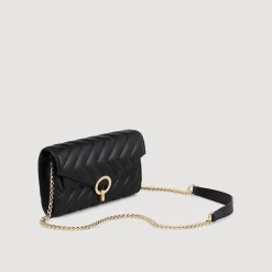 Sacs Porté Épaule|Mini Sacs*SANDRO Pochette Crossbody En Cuir Noir