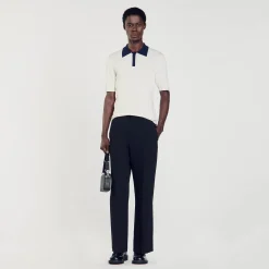 T-Shirts & Polos|Pulls & Gilets*SANDRO Polo Bicolore Ecru