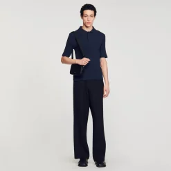 T-Shirts & Polos*SANDRO Polo En Coton Marine