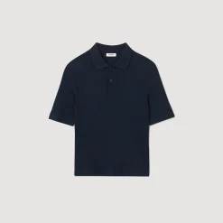 T-Shirts & Polos*SANDRO Polo En Coton Marine