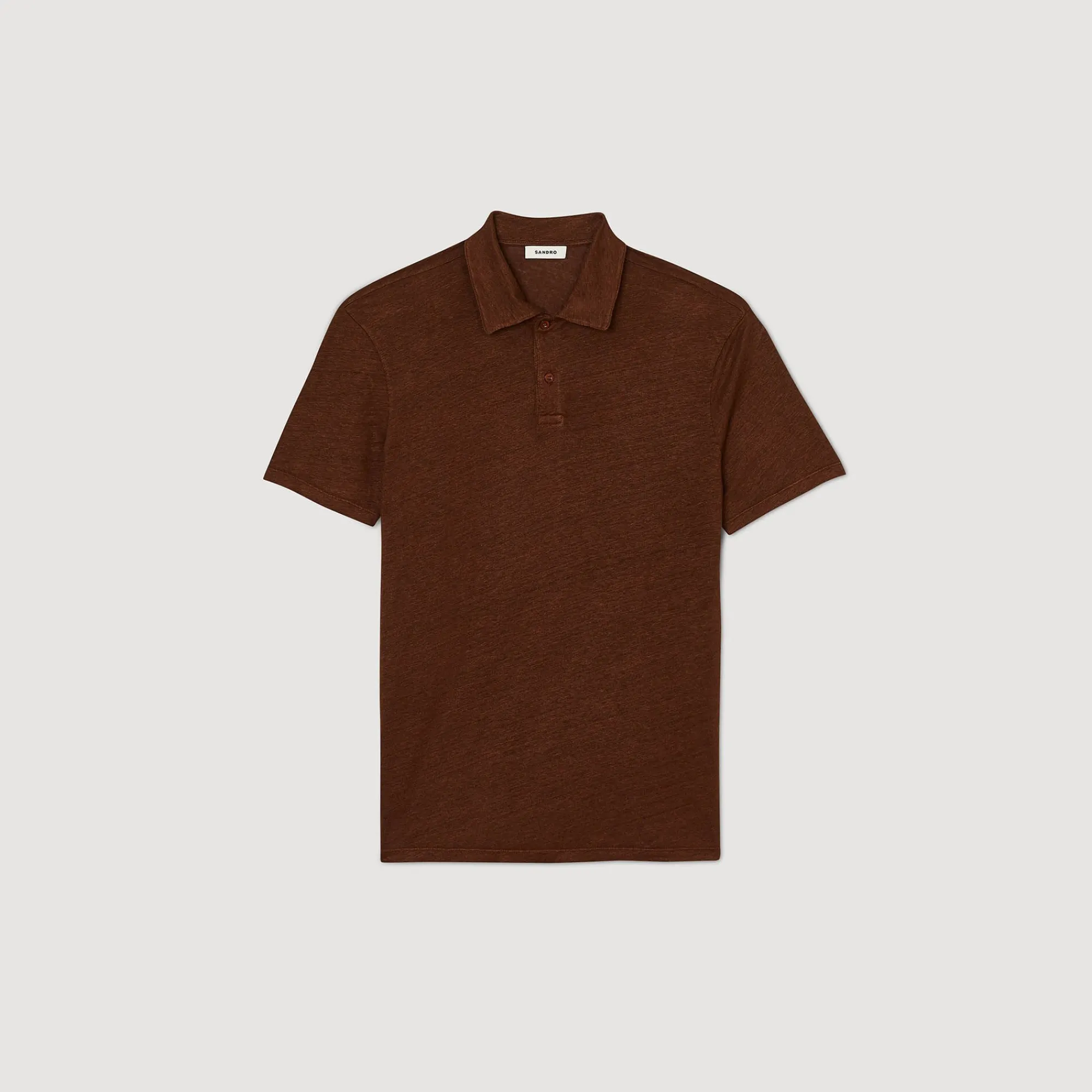 T-Shirts & Polos*SANDRO Polo En Lin Chocolat
