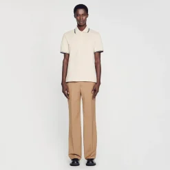 T-Shirts & Polos*SANDRO Polo En Piqué De Coton Greige