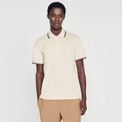 T-Shirts & Polos*SANDRO Polo En Piqué De Coton Greige