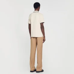T-Shirts & Polos*SANDRO Polo En Piqué De Coton Greige