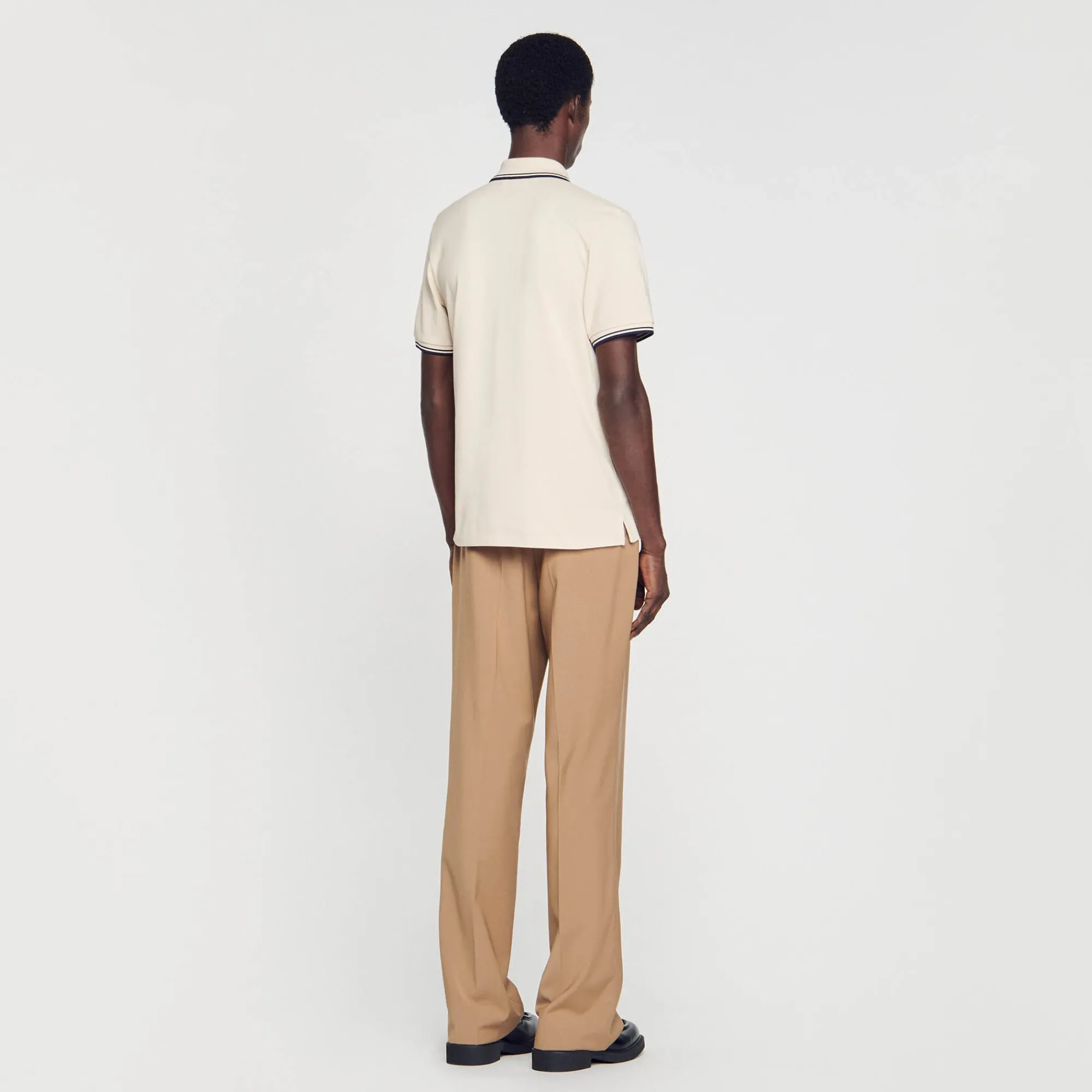 T-Shirts & Polos*SANDRO Polo En Piqué De Coton Greige