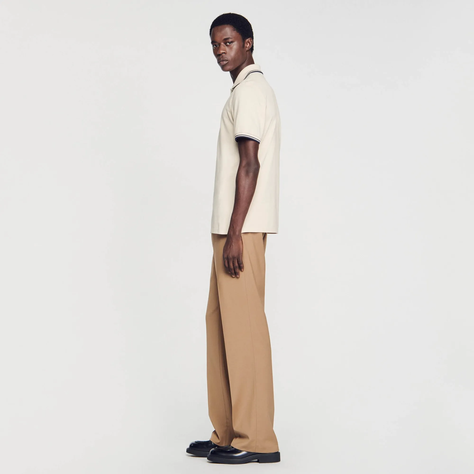 T-Shirts & Polos*SANDRO Polo En Piqué De Coton Greige