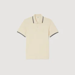 T-Shirts & Polos*SANDRO Polo En Piqué De Coton Greige
