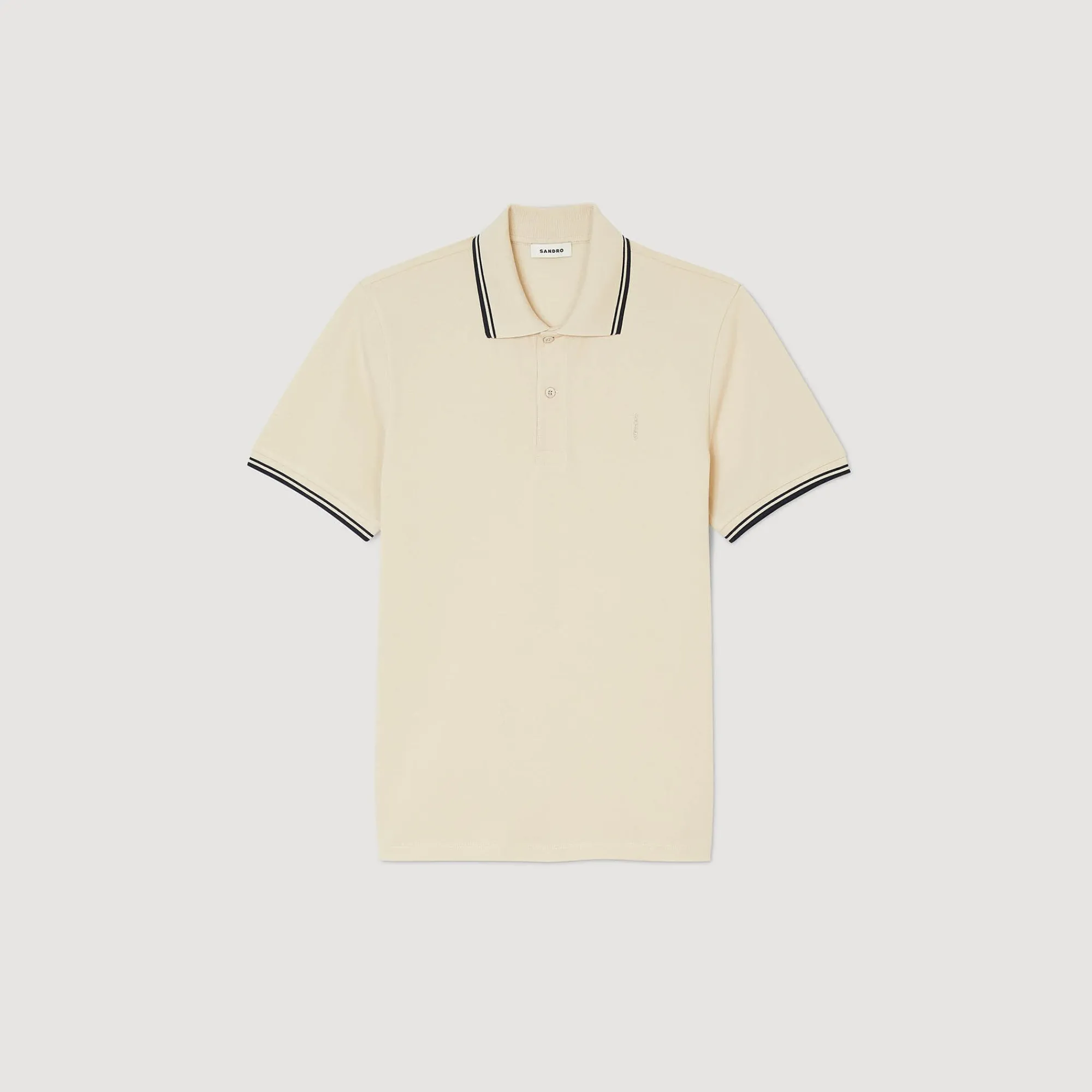 T-Shirts & Polos*SANDRO Polo En Piqué De Coton Greige