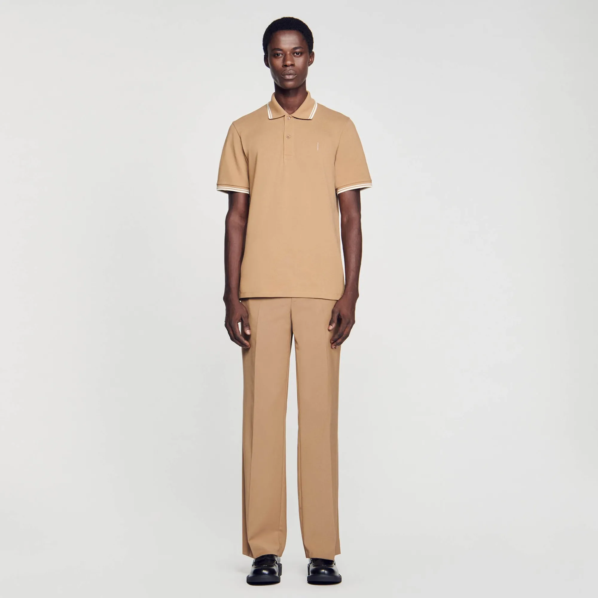 T-Shirts & Polos*SANDRO Polo En Piqué De Coton Marron