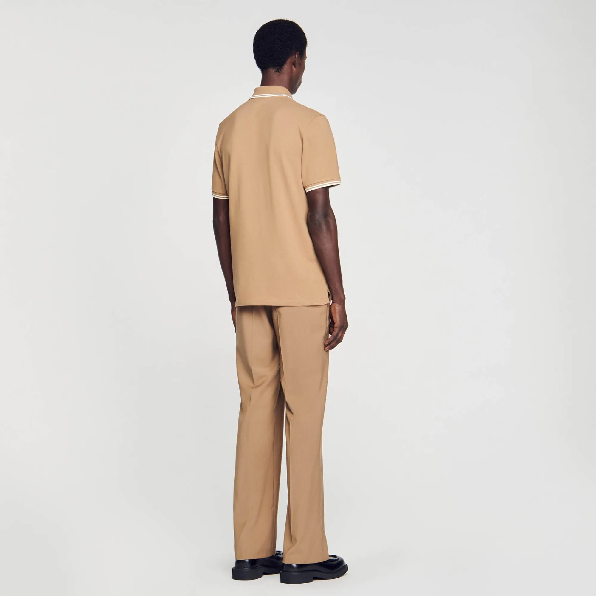 T-Shirts & Polos*SANDRO Polo En Piqué De Coton Marron