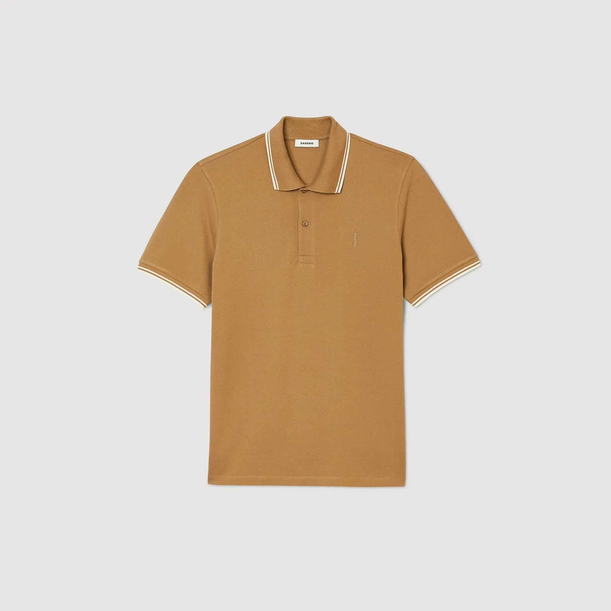 T-Shirts & Polos*SANDRO Polo En Piqué De Coton Marron