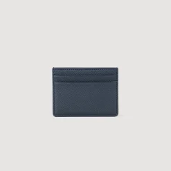 Petite Maroquinerie*SANDRO Porte-cartes En Cuir Reconstitué Midnight Blue