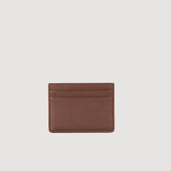 Petite Maroquinerie*SANDRO Porte-cartes En Cuir Reconstitué Marron Foncé