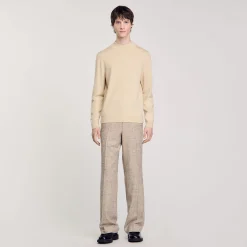 Pulls & Gilets*SANDRO Pull à Col Cheminée Creme