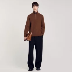 Pulls & Gilets*SANDRO Pull Camionneur Caramel