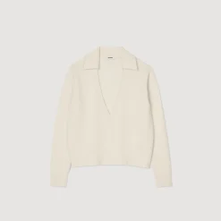 Pulls & Cardigans*SANDRO Pull Col Polo Ecru