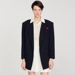 Pulls & Cardigans*SANDRO Pull Col Polo En Maille Ecru