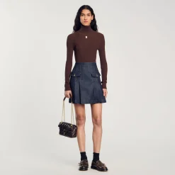 Pulls & Cardigans*SANDRO Pull Col Roulé Marron