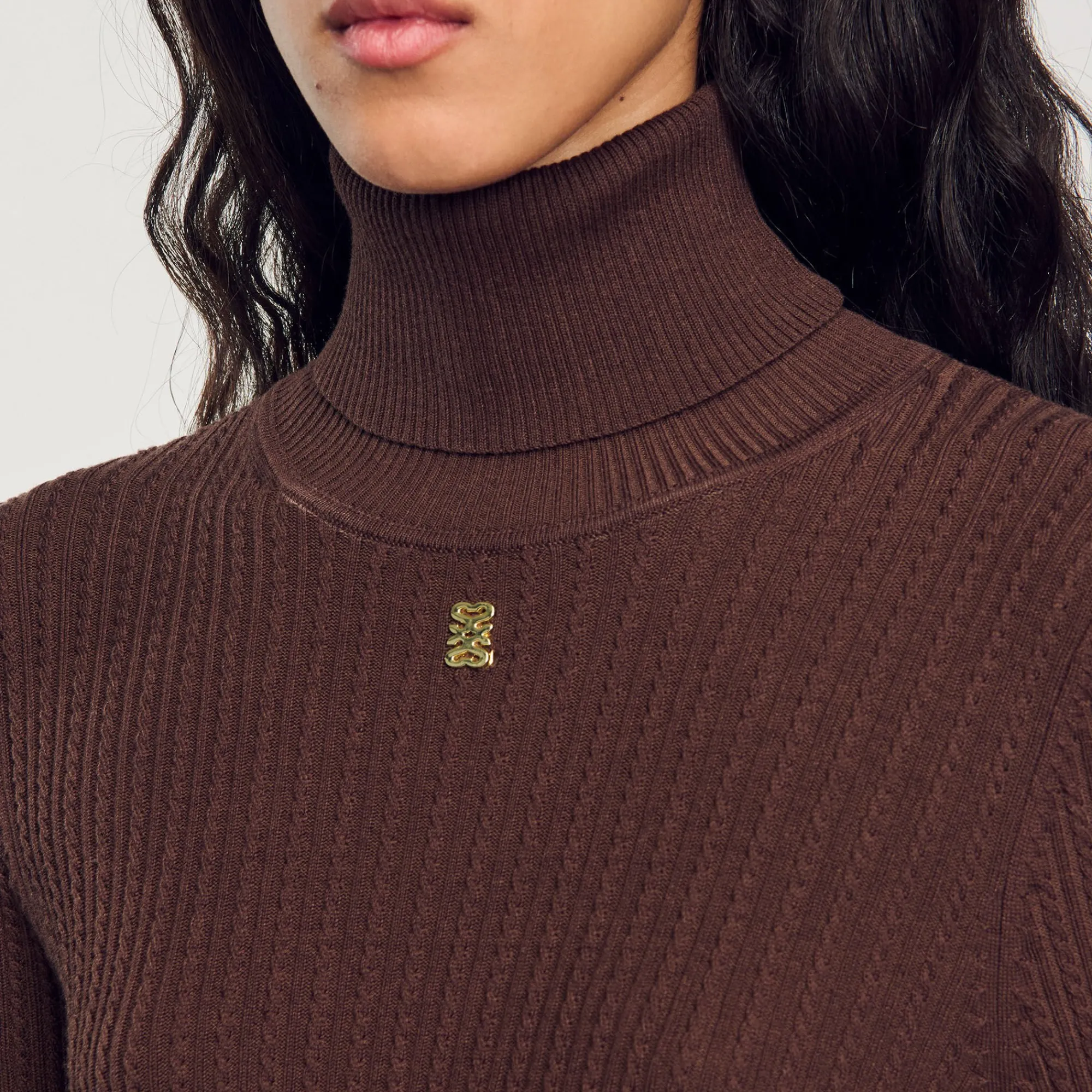 Pulls & Cardigans*SANDRO Pull Col Roulé Marron