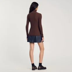 Pulls & Cardigans*SANDRO Pull Col Roulé Marron