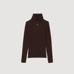 Pulls & Cardigans*SANDRO Pull Col Roulé Marron