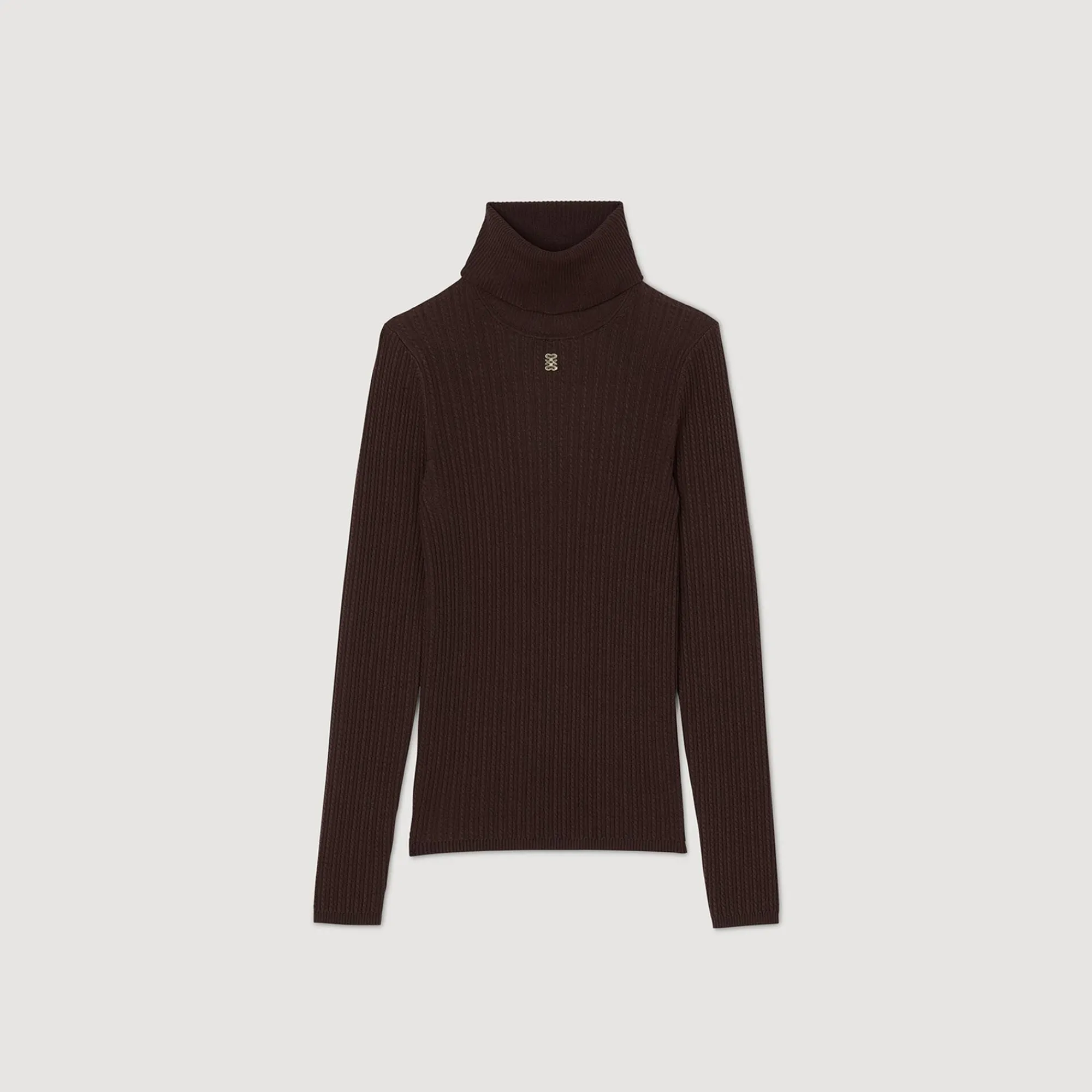Pulls & Cardigans*SANDRO Pull Col Roulé Marron