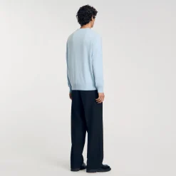 Pulls & Gilets*SANDRO Pull En Cachemire Baby Blue