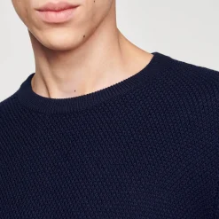Pulls & Gilets*SANDRO Pull En Laine Marine