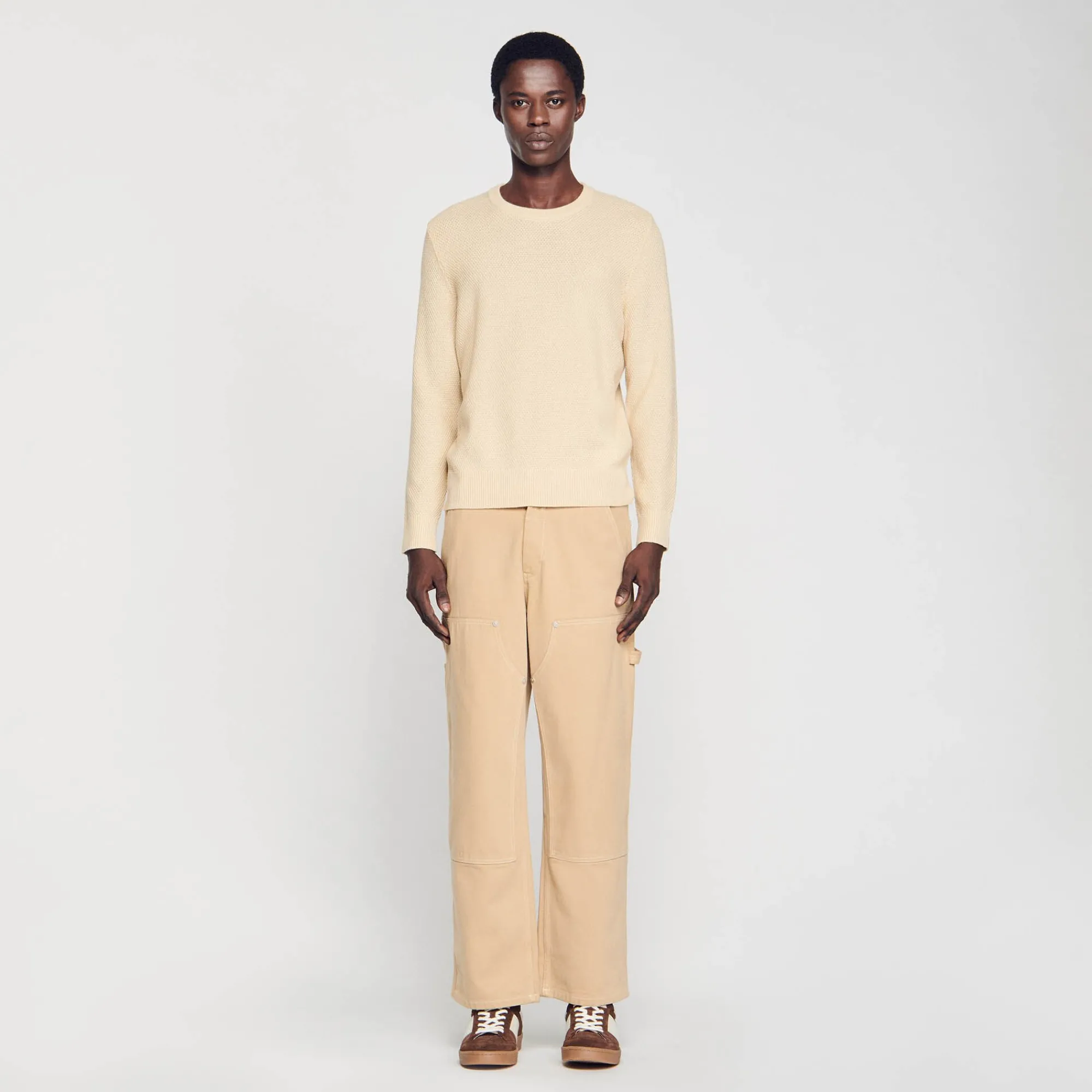 Pulls & Gilets*SANDRO Pull En Laine Ecru / mastic