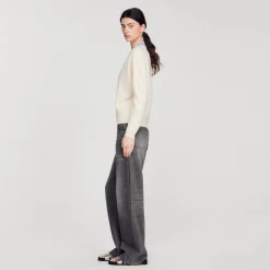 Pulls & Cardigans*SANDRO Pull En Laine Et Cachemire Ecru