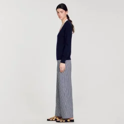 Pulls & Cardigans*SANDRO Pull En Laine Et Cachemire Bleu marine