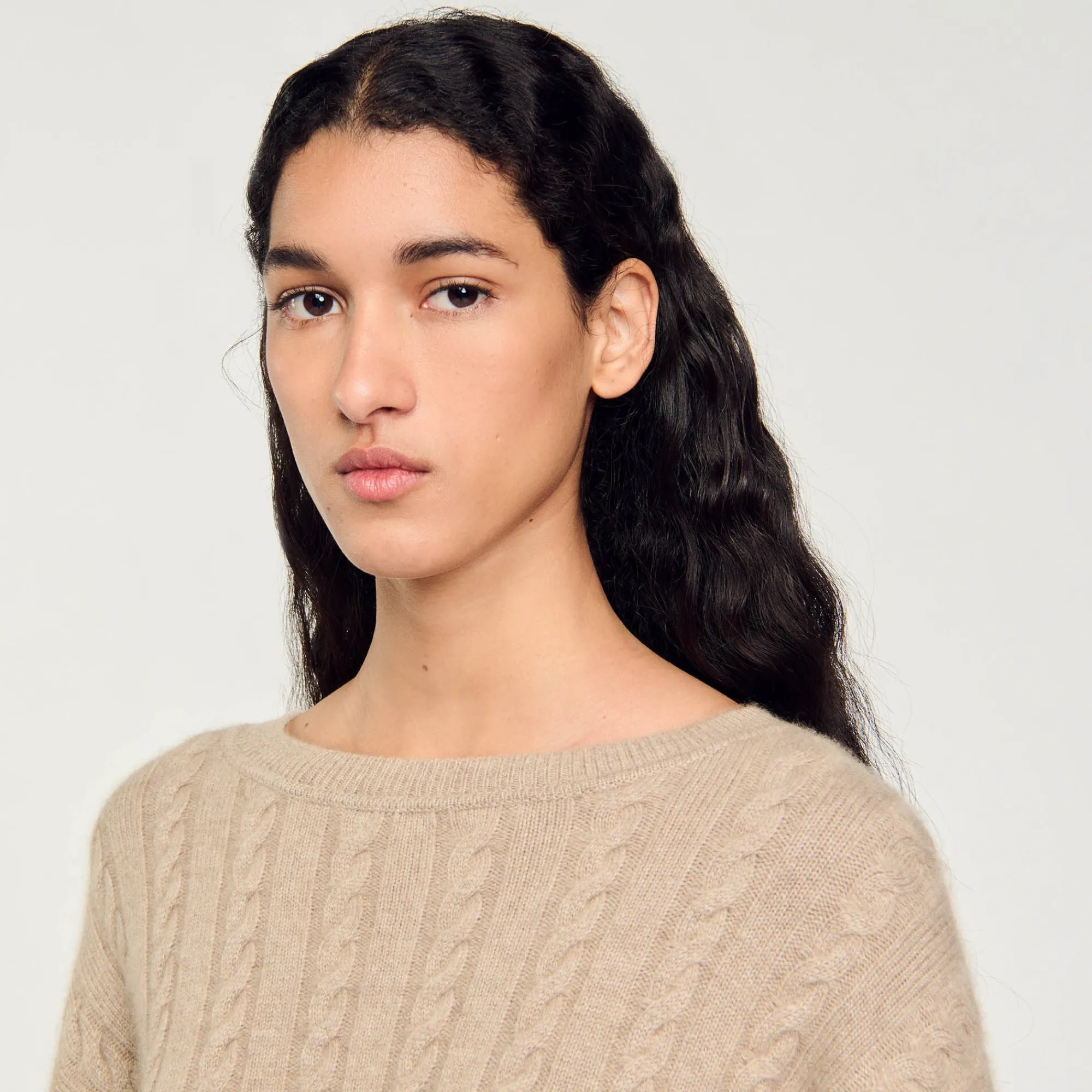 Pulls & Cardigans*SANDRO Pull En Laine Et Cachemire Beige