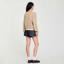 Pulls & Cardigans*SANDRO Pull En Laine Et Cachemire Beige