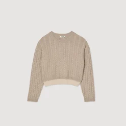 Pulls & Cardigans*SANDRO Pull En Laine Et Cachemire Beige