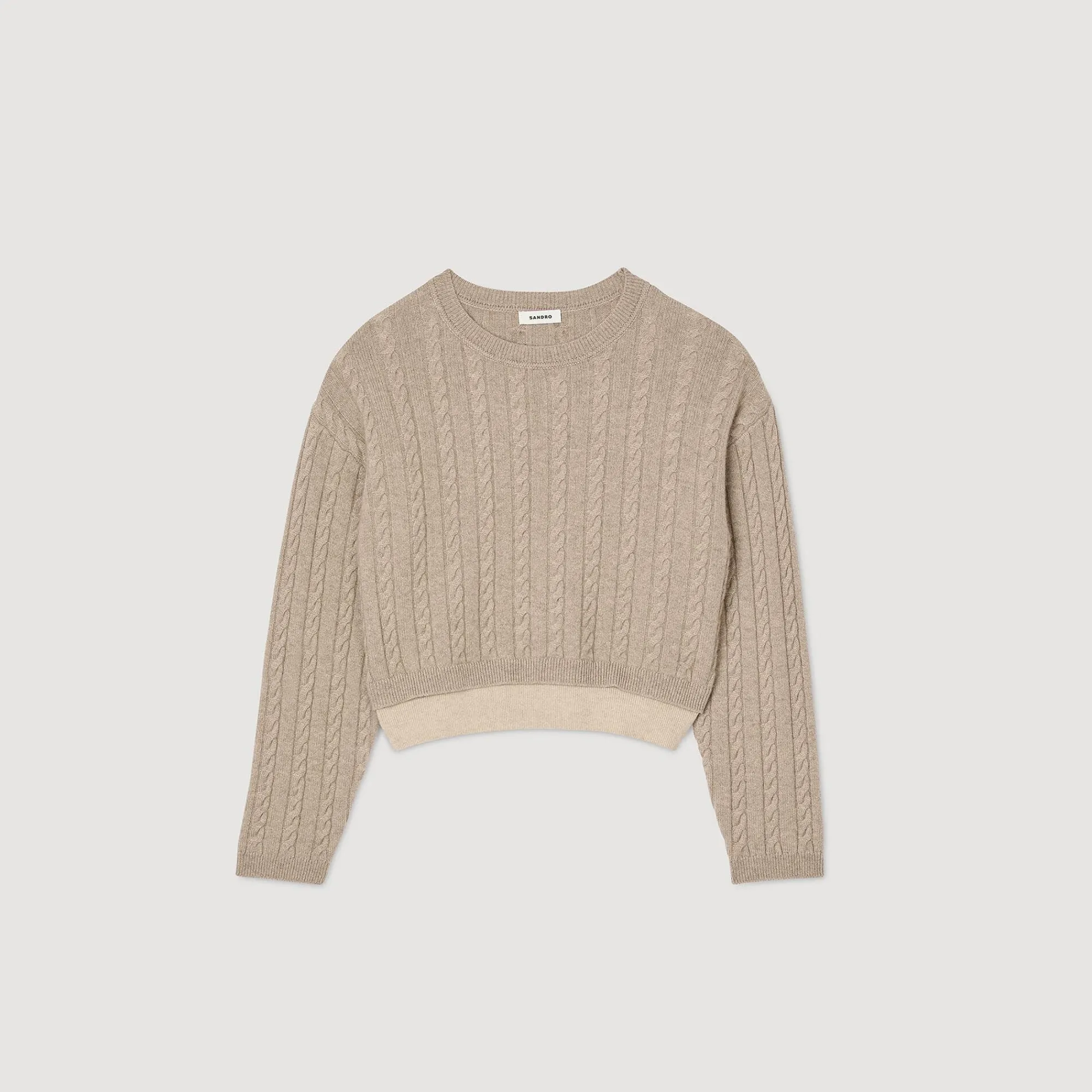 Pulls & Cardigans*SANDRO Pull En Laine Et Cachemire Beige