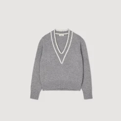 Pulls & Cardigans*SANDRO Pull En Laine Et Cachemire Gris