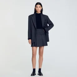 Pulls & Cardigans*SANDRO Pull En Laine Et Cachemire Noir