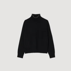 Pulls & Cardigans*SANDRO Pull En Laine Et Cachemire Noir