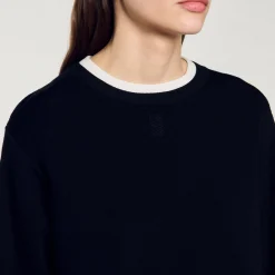 Pulls & Cardigans*SANDRO Pull En Laine Mélangée Noir