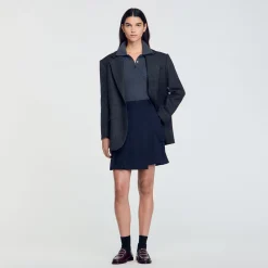 Pulls & Cardigans*SANDRO Pull En Maille à Côtes Gris Foncé